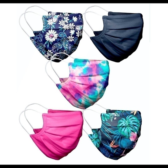 NEW Daisy, Tropical and Watercolour Masks Set of 5 - Picture 1 of 3